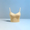 Beige lace halter top for women's summer slimming innerwear details Picture